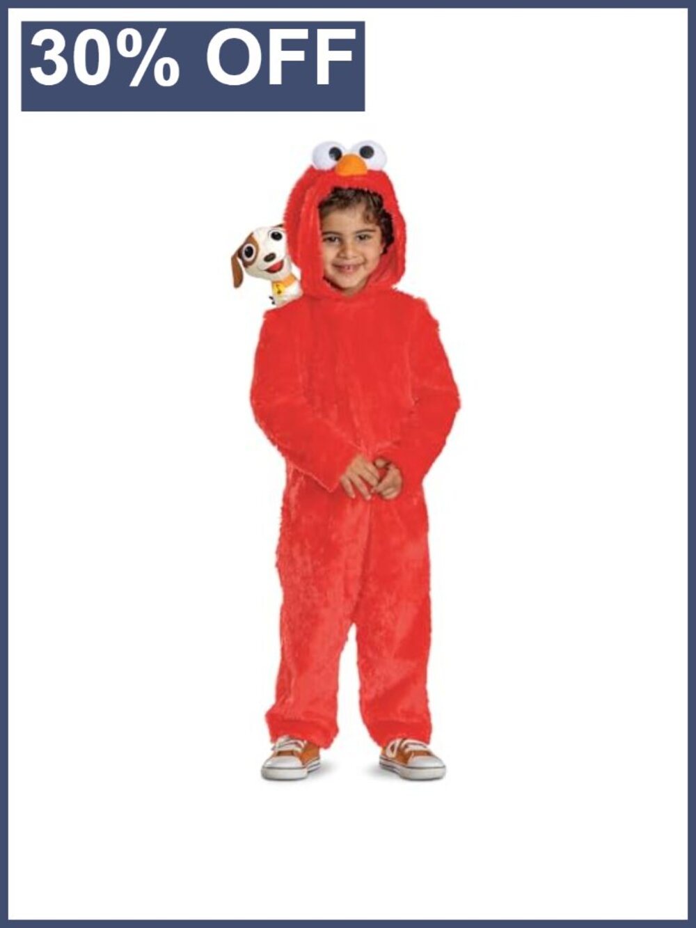 Sesame Street Elmo Costume Toddler 4-6 Jumpsuit Detachable Hood Tango Plush